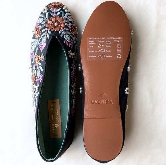 Anthro Detailed Slipper Shoes - Picture 5 of 6